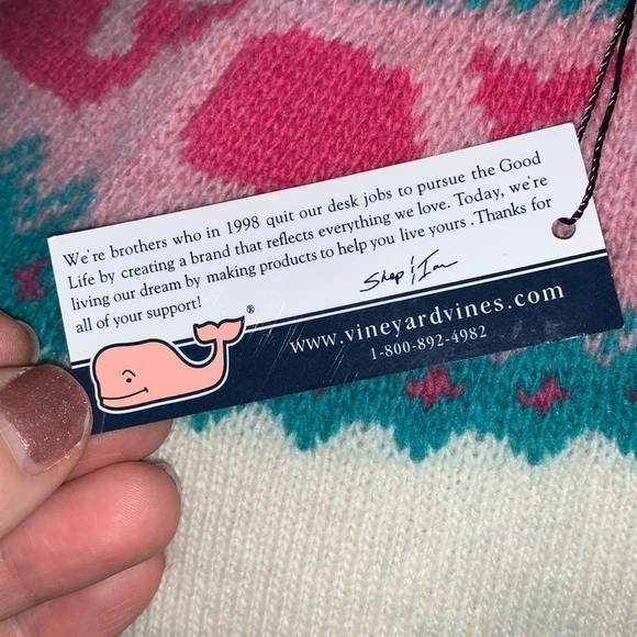 Vineyard vines Whaleisle Yoke Sweater - Marshmallow - Picture 11 of 13